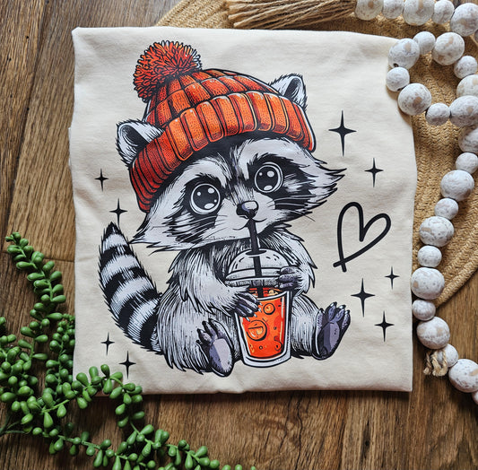 Fall Coffee Raccoon