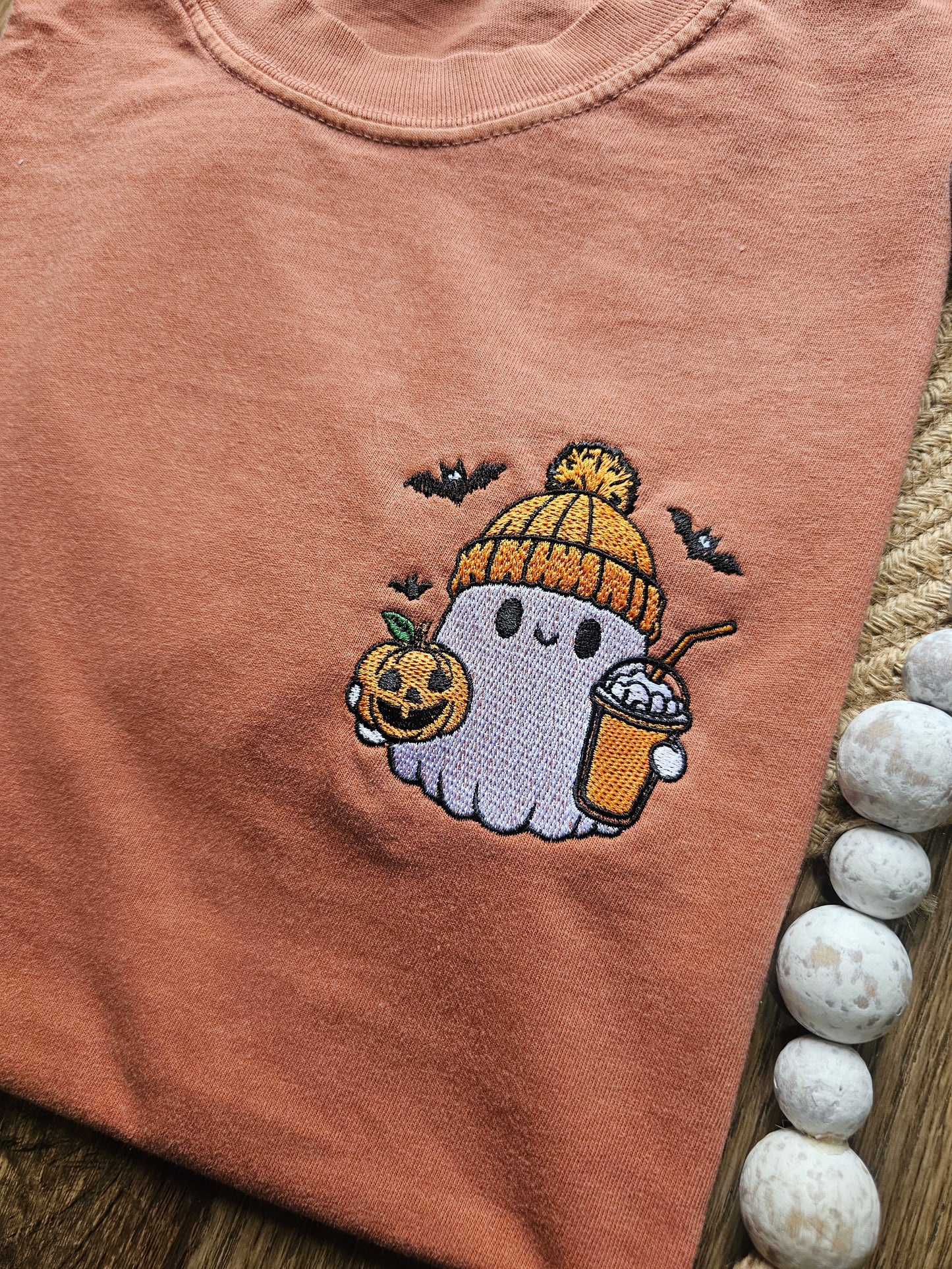 Ghost Coffee Embroidered Tee