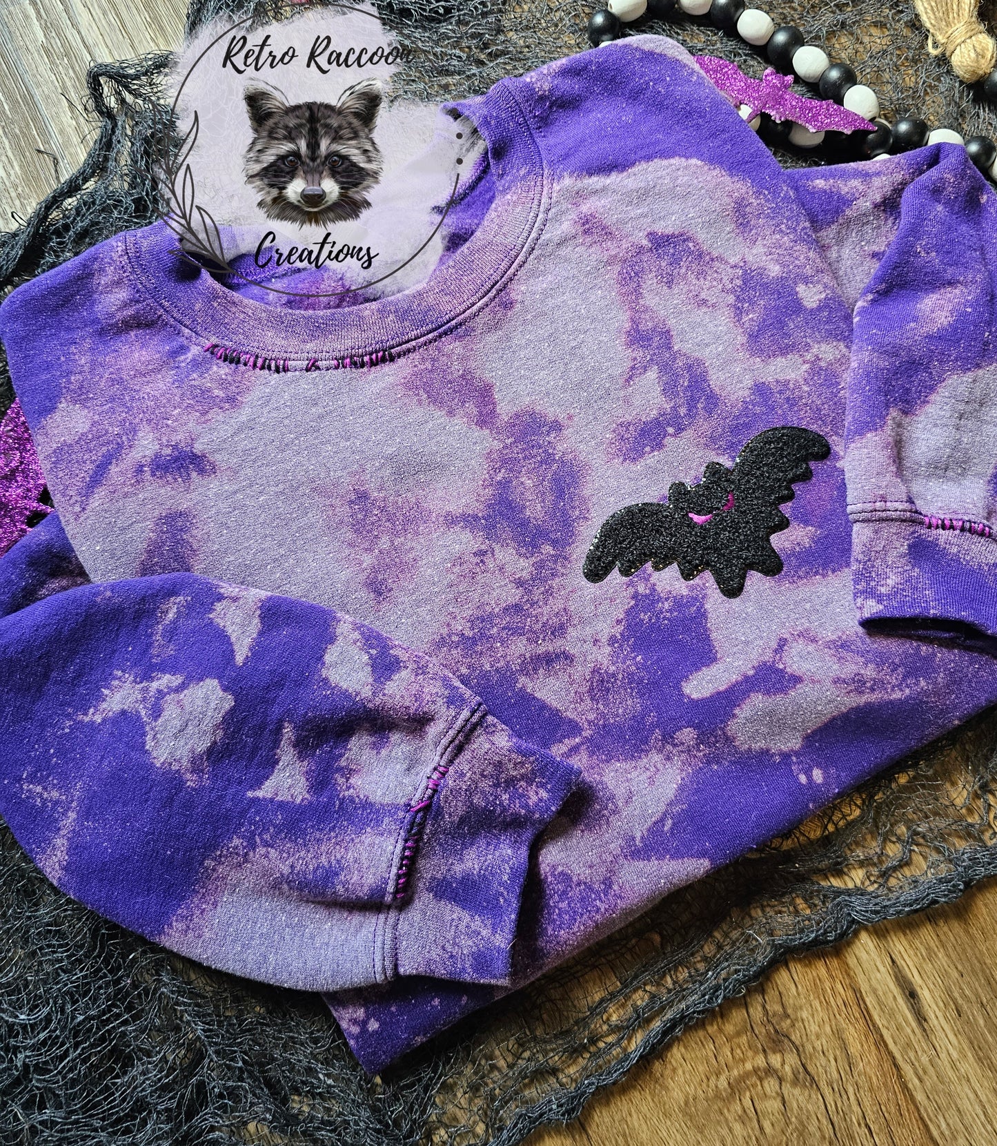 Bat Chenille Stitched Sweatshirts