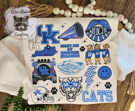 Kentucky Football Collage Sweatshirt